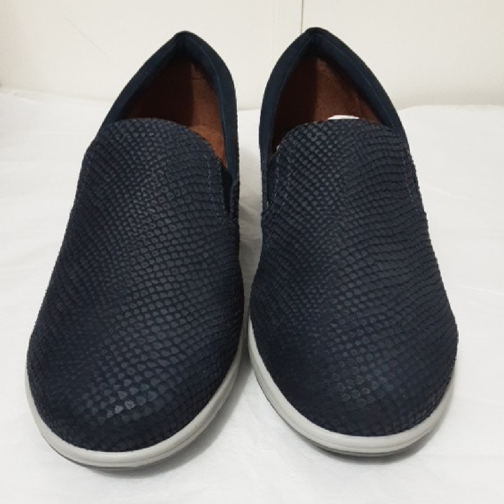 Ros Hommerson‎ Orlean Textured Navy Slip On Comfort Loafers